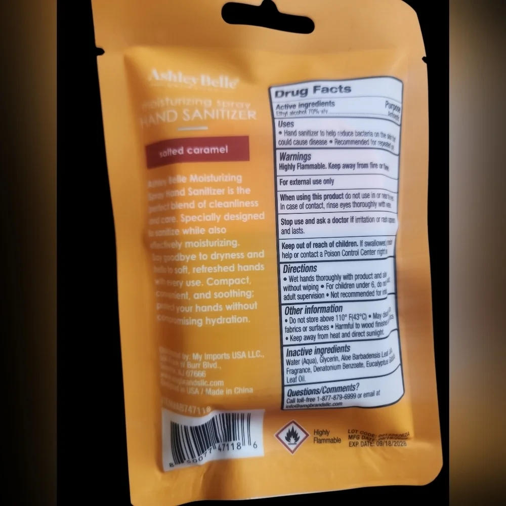 2 Ashley Belle Moisturizing Hand Sanitizer. Cranberry Sage And Salted Caramel - Picture 2 of 3